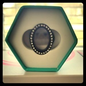 Black ring with Swarvoski Crystal's